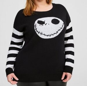 The Nightmare Before Christmas Crossback Sweater - Jack Skellington Black.  One